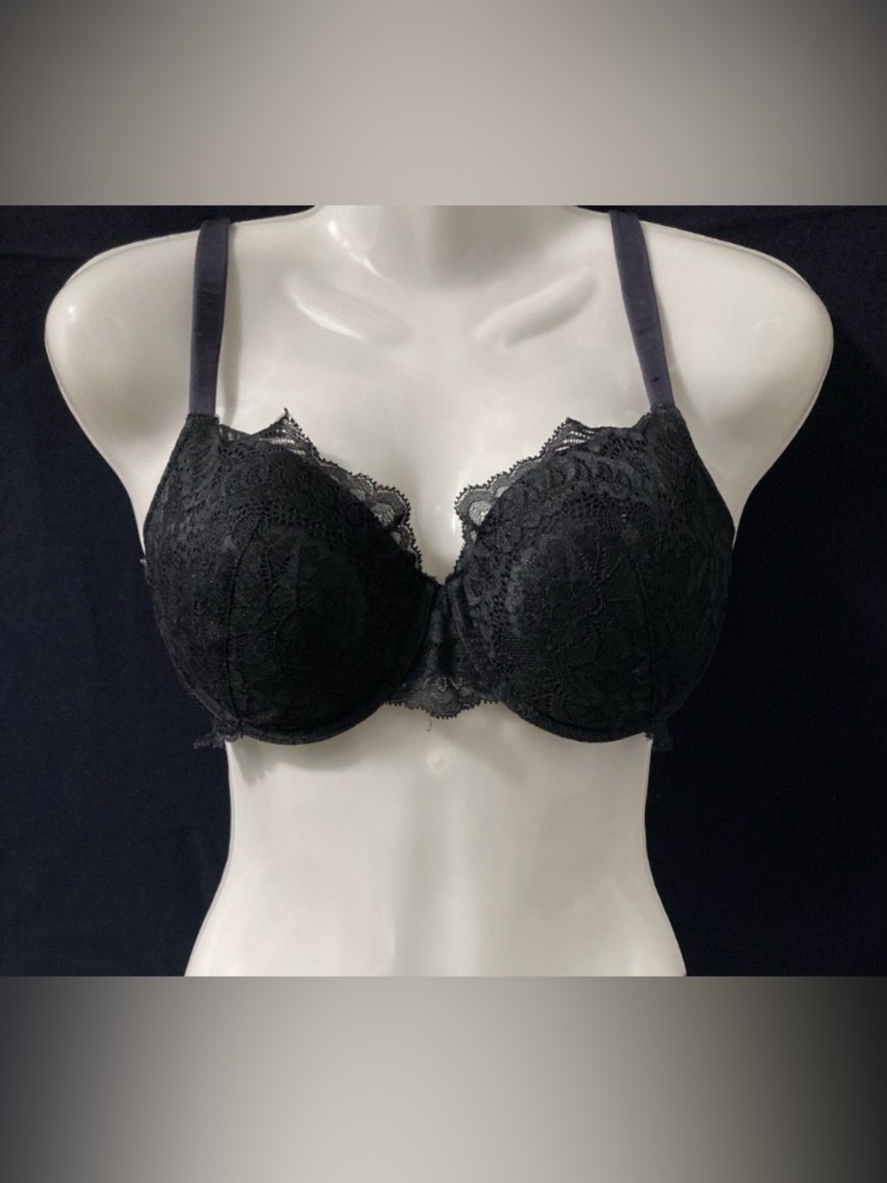 La Senza So Free Black Floral Lace Underwire Bra 34C